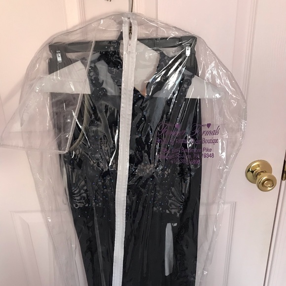 Navy Prom Dress - Picture 3 of 8